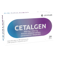 Glenmark Cetalgen 500 mg/200 mg 20tbl - cena, porovnanie