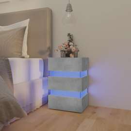 vidaXL LED nočný stolík betónovo-sivý 45x35x67 cm drevotrieska