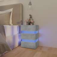 vidaXL LED nočný stolík betónovo-sivý 45x35x67 cm drevotrieska - cena, porovnanie