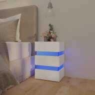 vidaXL LED nočný stolík biely 45x35x67 cm drevotrieska - cena, porovnanie