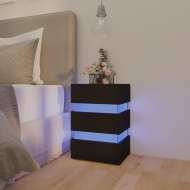 vidaXL LED nočný stolík čierny 45x35x67 cm drevotrieska - cena, porovnanie
