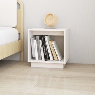 vidaXL  Nočný stolík biely 40x30x40 cm masívne borovicové drevo - cena, porovnanie