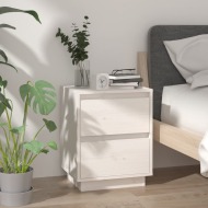vidaXL Nočný stolík biely 40x35x50 cm masívne borovicové drevo - cena, porovnanie