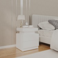 vidaXL Nočný stolík biely 45x35x52 cm drevotrieska - cena, porovnanie