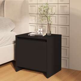 vidaXL Nočný stolík čierny 45x34x44,5 cm drevotrieska
