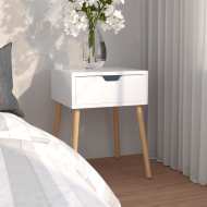 vidaXL Nočný stolík lesklý biely 40x40x56 cm drevotrieska - cena, porovnanie