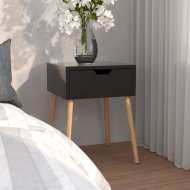 vidaXL Nočný stolík lesklý čierny 40x40x56 cm drevotrieska - cena, porovnanie