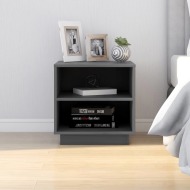 vidaXL Nočný stolík sivý 40x34x40 cm masívne borovicové drevo - cena, porovnanie
