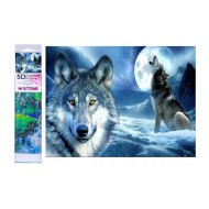 DR NO-1005264 5D Diamantová mozaika - vlk v zime - cena, porovnanie