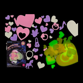 DR 90-0970 Fluorescenčné nálepky - Hearts & Accessories 21ks