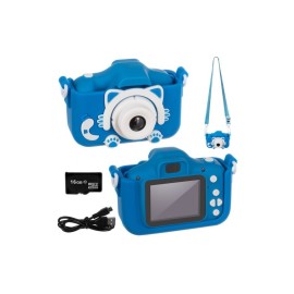 DR 00016951 Detský ružový digitálny fotoaparát - mačička Modrá