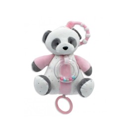 DR 890316 Plyšová hračka s uspávankou - Panda - Tulilo 18 cm Ružová