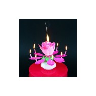 DR 985138 Hrajúca narodeninová sviečka - Lotosový kvet Ružová - cena, porovnanie