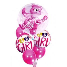 DR 5949_1 Narodeninové balóny pre deti - 6ks Ružová