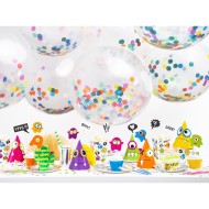Party Deco Balón s farebnými konfetami 1m - cena, porovnanie