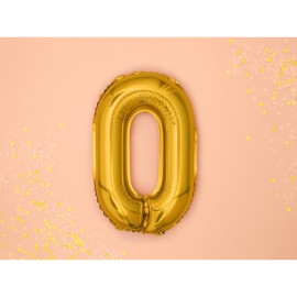 Party Deco Fóliový balón - zlatý - číslo, 35 cm 0