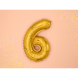 Party Deco Fóliový balón - zlatý - číslo, 35 cm 6