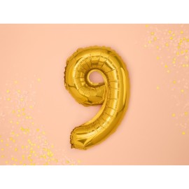 Party Deco Fóliový balón - zlatý - číslo, 35 cm 9