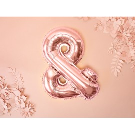 Party Deco Fóliový balón - ružovo-zlatý - písmeno, 35 cm &
