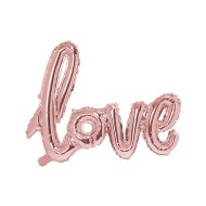 Party Deco Fóliový balón - Love, Ružové zlato 73x59cm - cena, porovnanie