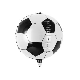 Party Deco Fóliový balón - Futbalová lopta - čierno-biely, 40cm