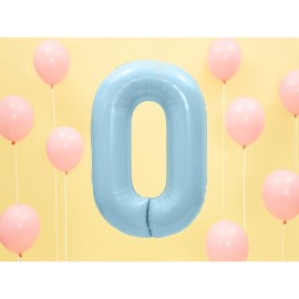 Party Deco Fóliový balón - Číslo, svetlo modrý 86cm 0