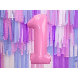 Party Deco Fóliový balón - Číslo, ružový 86cm 1