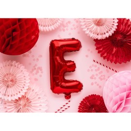 Party Deco Fóliový balón - červený - písmeno, 35 cm E
