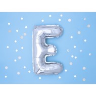 Party Deco Fóliový balón - strieborný - písmeno, 35 cm E - cena, porovnanie