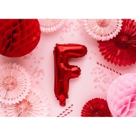 Party Deco Fóliový balón - červený - písmeno, 35 cm F