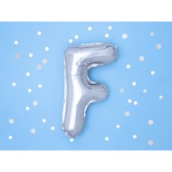 Party Deco Fóliový balón - strieborný - písmeno, 35 cm F - cena, porovnanie