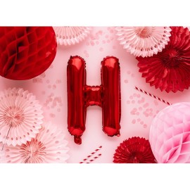 Party Deco Fóliový balón - červený - písmeno, 35 cm H