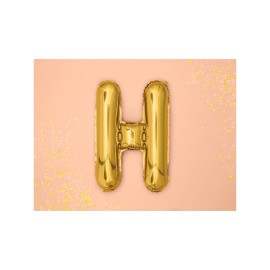 Party Deco Fóliový balón - zlatý - písmeno, 35 cm H