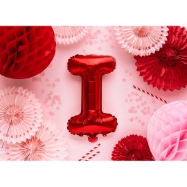 Party Deco Fóliový balón - červený - písmeno, 35 cm I