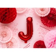 Party Deco Fóliový balón - červený - písmeno, 35 cm J - cena, porovnanie