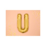 Party Deco Fóliový balón - zlatý - písmeno, 35 cm U - cena, porovnanie