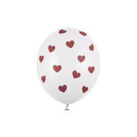 Party Deco Balón - Srdiečko - matný, 30cm (5ks)