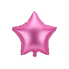 Party Deco Fóliový balón - Matná hviezda - 48cm Ružová