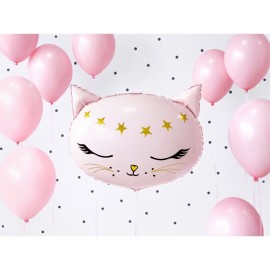 Party Deco Fóliový balón - Mačička - 48cm, ružová