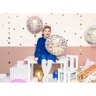 Party Deco Fóliový balón - Happy Birthday - svetloružový 45cm - cena, porovnanie