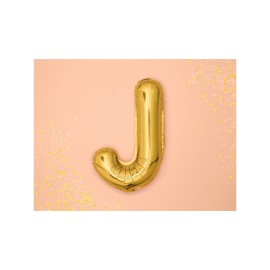 Party Deco Fóliový balón - zlatý - písmeno, 35 cm J