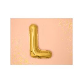 Party Deco Fóliový balón - zlatý - písmeno, 35 cm L