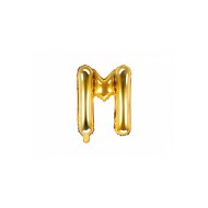 Party Deco Fóliový balón - zlatý - písmeno, 35 cm M - cena, porovnanie