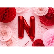 Party Deco Fóliový balón - červený - písmeno, 35 cm N - cena, porovnanie