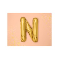 Party Deco Fóliový balón - zlatý - písmeno, 35 cm N - cena, porovnanie