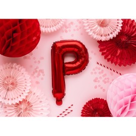 Party Deco Fóliový balón - červený - písmeno, 35 cm P