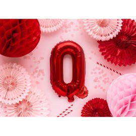 Party Deco Fóliový balón - červený - písmeno, 35 cm Q