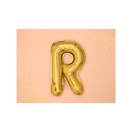 Party Deco Fóliový balón - zlatý - písmeno, 35 cm R