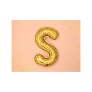 Party Deco Fóliový balón - zlatý - písmeno, 35 cm S - cena, porovnanie