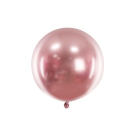 Party Deco Gigantický balón - Glossy - metalický, 60cm Ružová